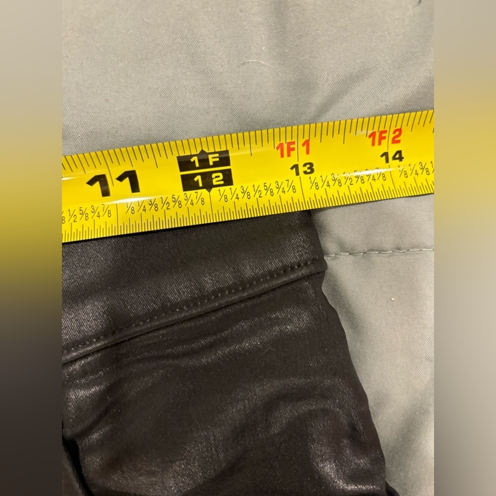 Agolde Black Waxed Denim Mini Skirt - Picture 8 of 9